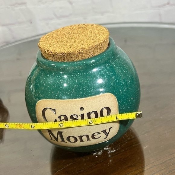 Super Cute Ceramic Stash Jar! “Casino Money” - Picture 2 of 7